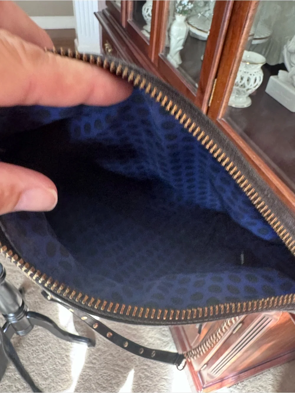 Rebecca Minkoff Mini M.A.C. crossbody bag featuring black Gold tone hardware